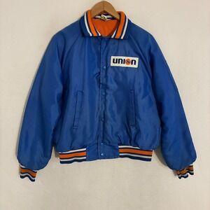 Vtg 70s Union 76 Official Race Jacket By King Jack Fits Mens L Bomber Nylon